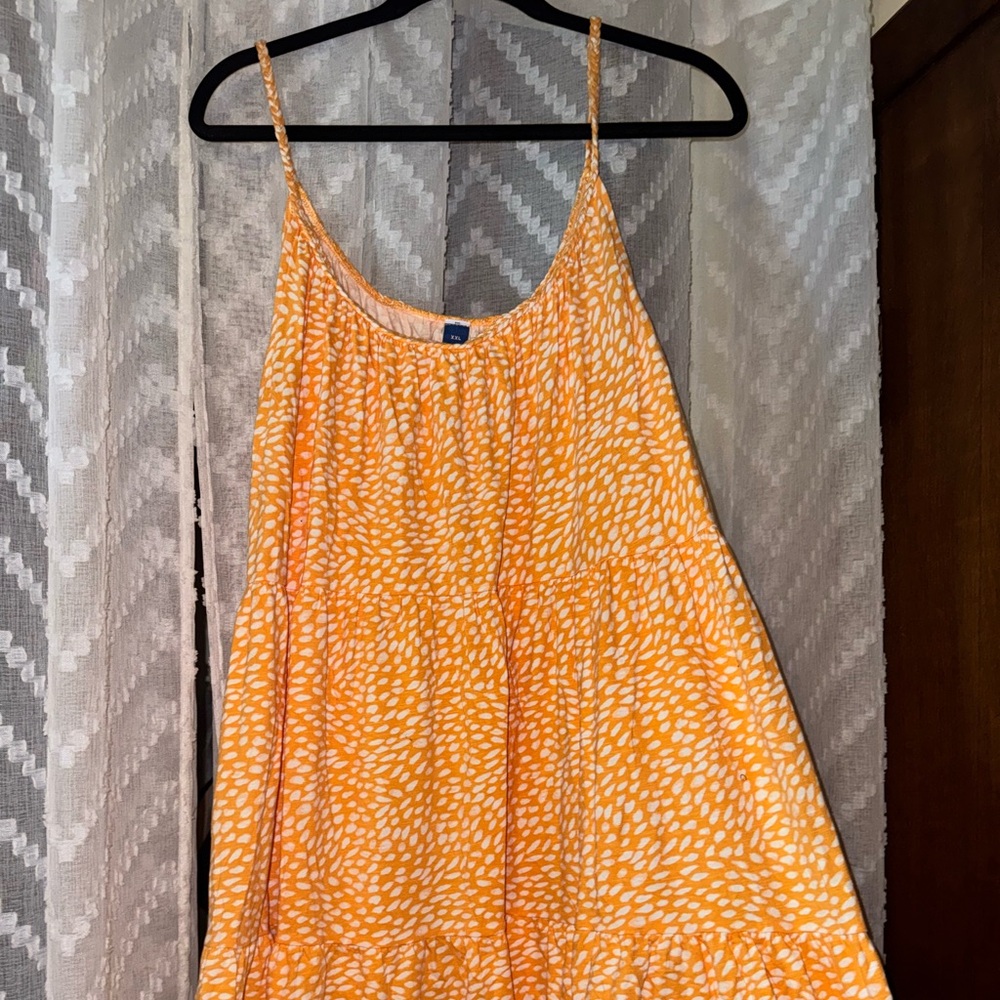 Orange Spaghetti Strap Dress